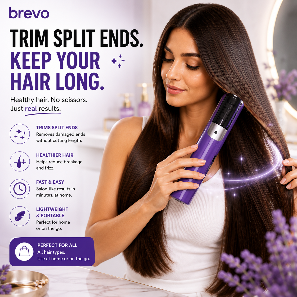 SplitAway Precision Trimmer — Trim Split Ends, Keep Your Length